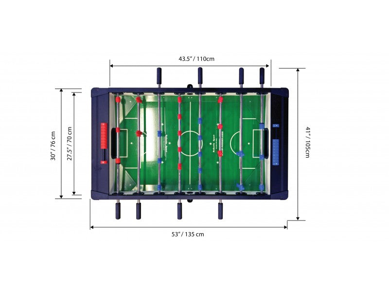 kasdali K2000 foosball babyfoot table dimensions top