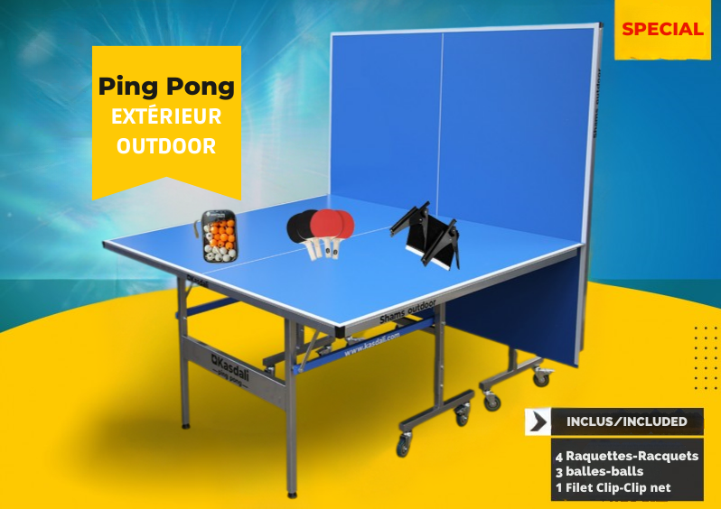 Ens. Table de Ping-Pong pour l'extérieur de Kasdali